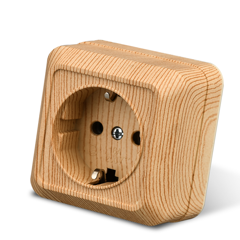 Outdoor Power Parts - WESA Wooden Wall Surface Socket Plugs