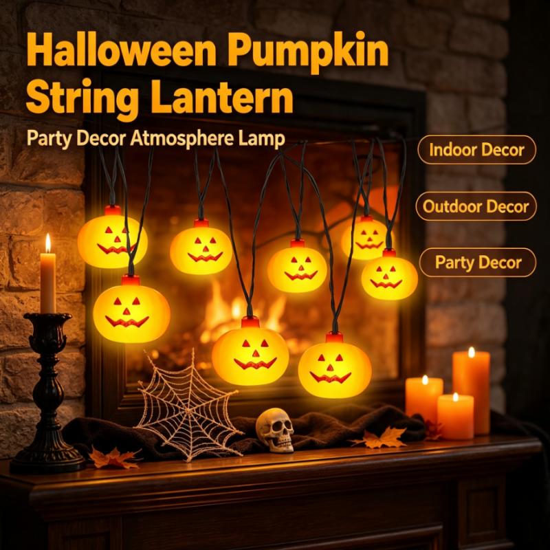 Outdoor Power For Lights - Battery Powered Halloween Pumpkin String Lights