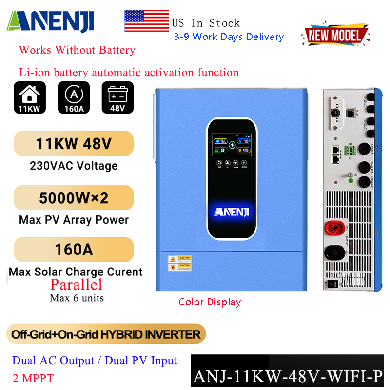 Portable Generator Inverter - ANENJI 11KW 48V Hybrid Solar Inverter