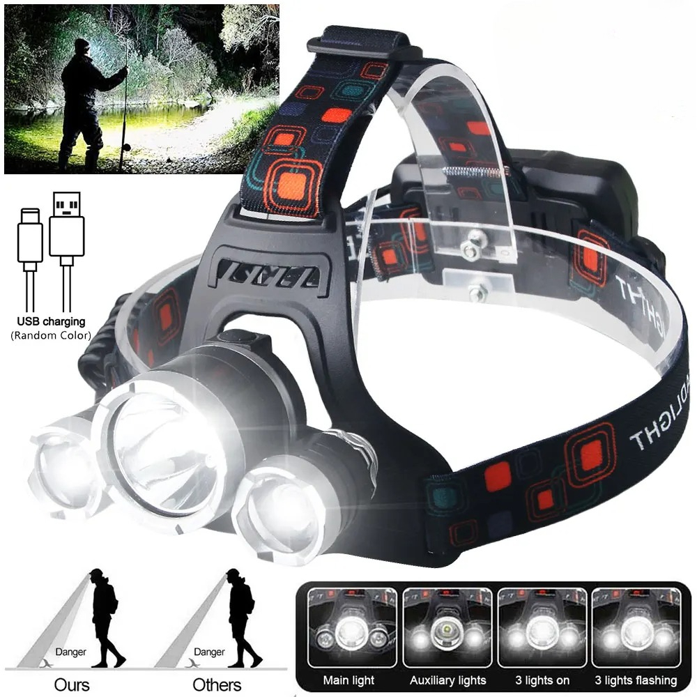 Outdoor Power Supply - High Power LED Headlamp 18650 Rechargeable