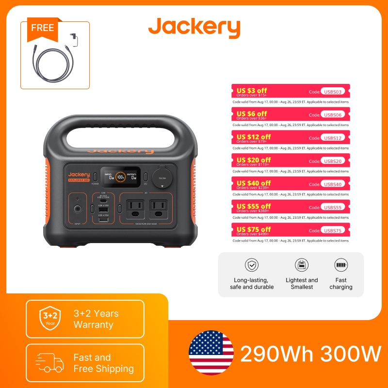 Power Outdoor Jackery - Jackery Portable Power Station Explorer 300New