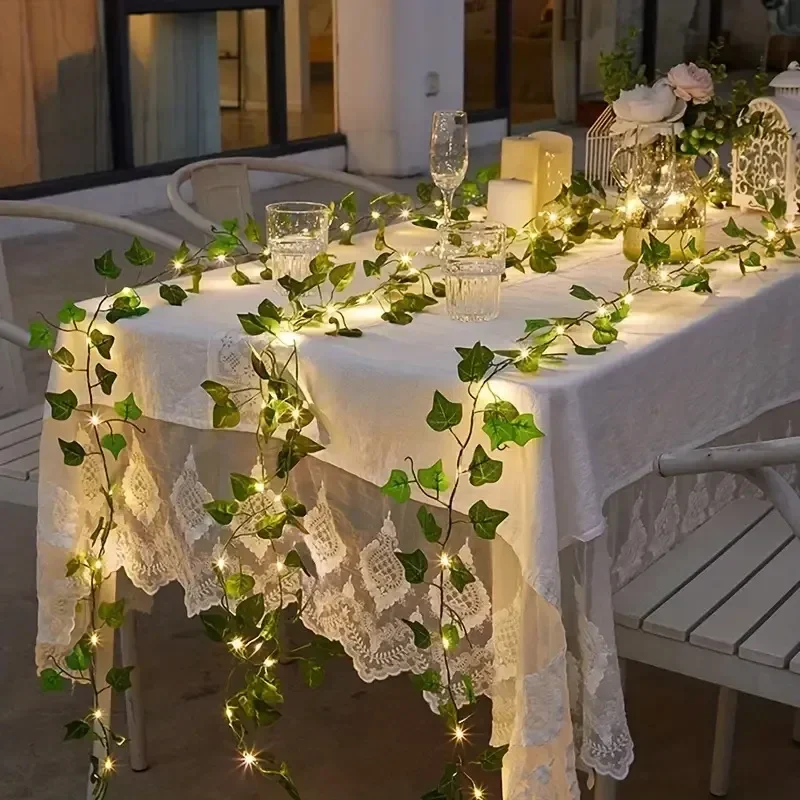 LED Green Rattan Leaf Fairy Li - Outdoor Power For Wedding recension och pris