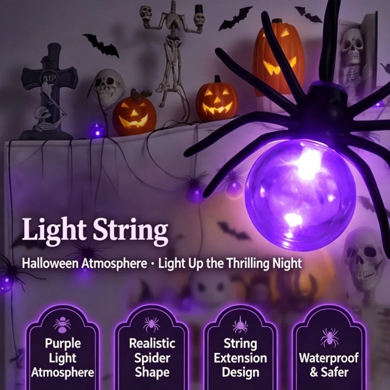 Battery Powered Spider LED Str - Outdoor Power For Lights recension och pris