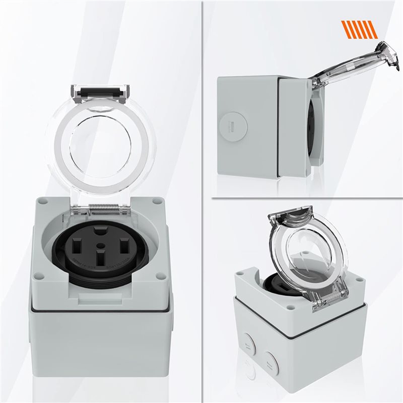 ABLK 6X 50Amp Power Outlet Box - Outdoor Power Receptacle Box recension och pris