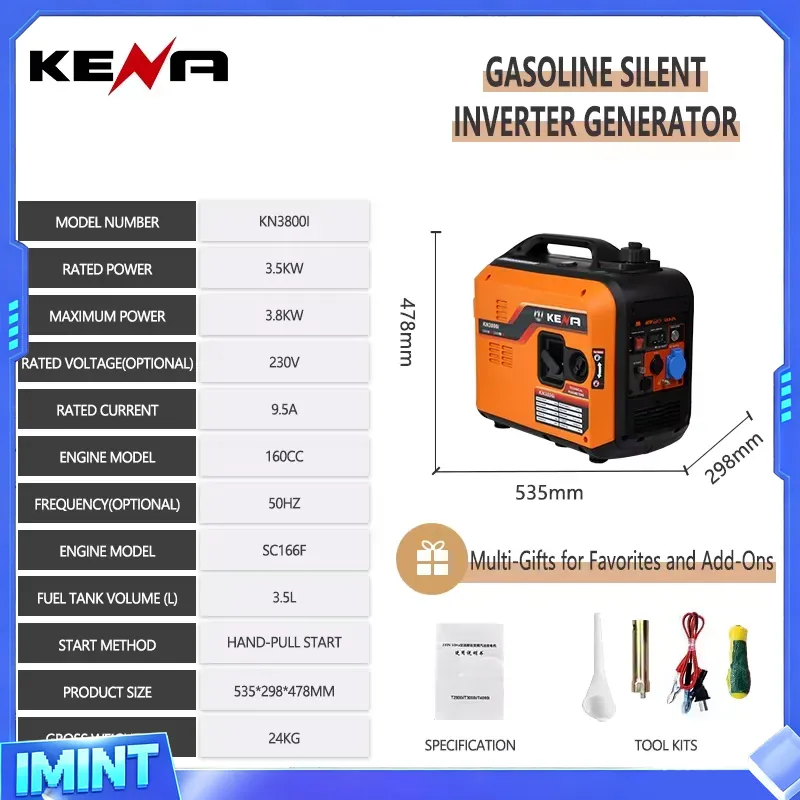 3.5kW 6.5kW Dual-Fuel LPG/CNG  - Portable Generator Inverter recension och pris
