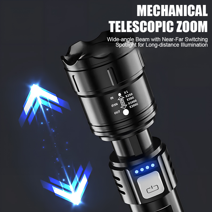 High Power P50 LED Flashlight  - Outdoor Power Supply recension och pris