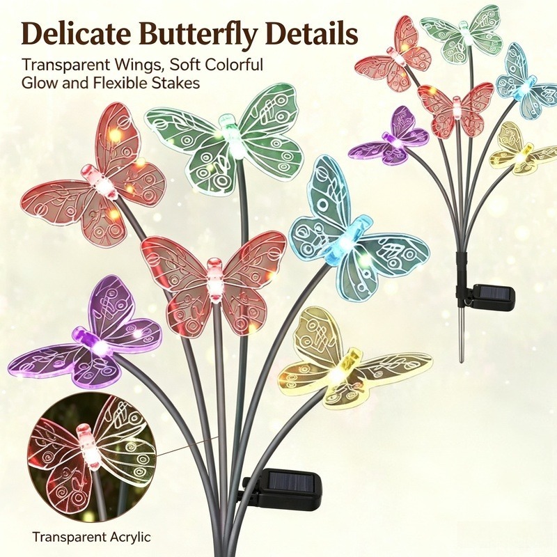 Solar Powered Butterfly Lights - Outdoor Power For Lights recension och pris