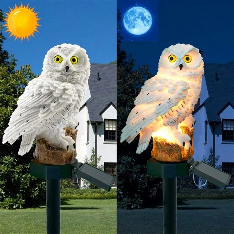 Solar Owl Statue Garden Light  - Outdoor Power Supply recension och pris