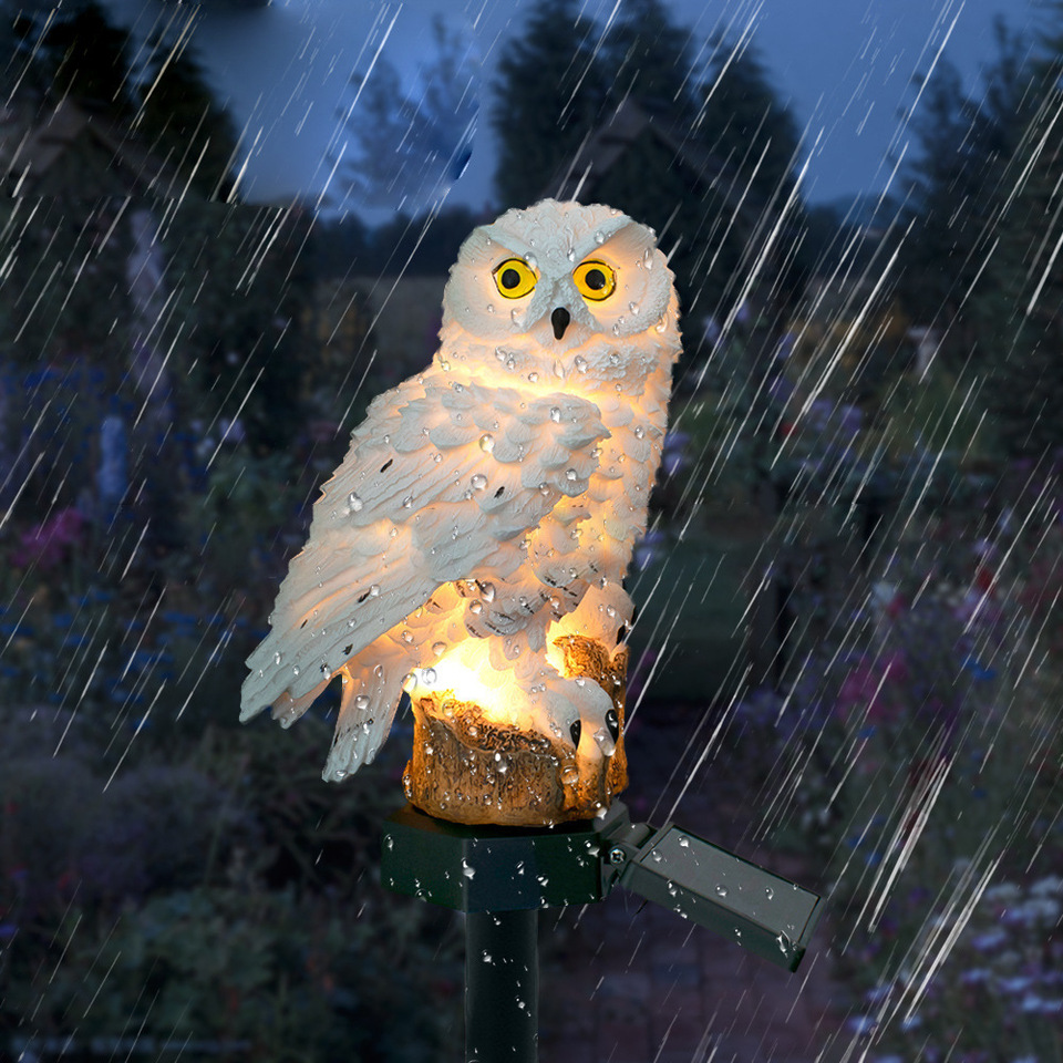Solar Owl Statue Garden Light  - Outdoor Power Supply recension och pris