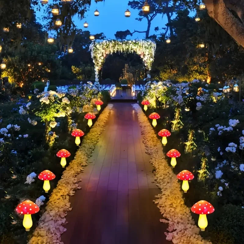 Solar-Powered LED Mushroom Lig - Outdoor Power For Wedding recension och pris