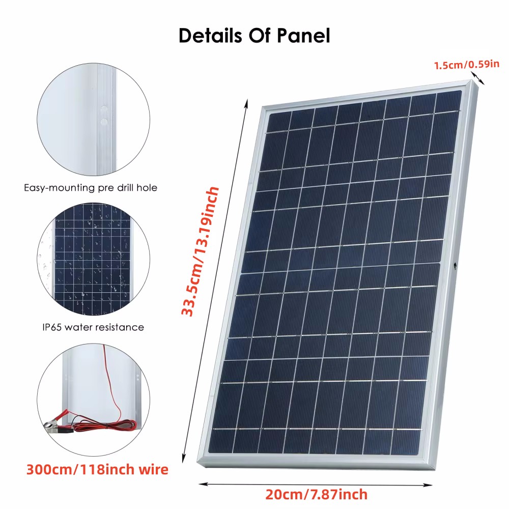 35W Solar Panel Kit Complete 1 - Outdoor Power Kit recension och pris