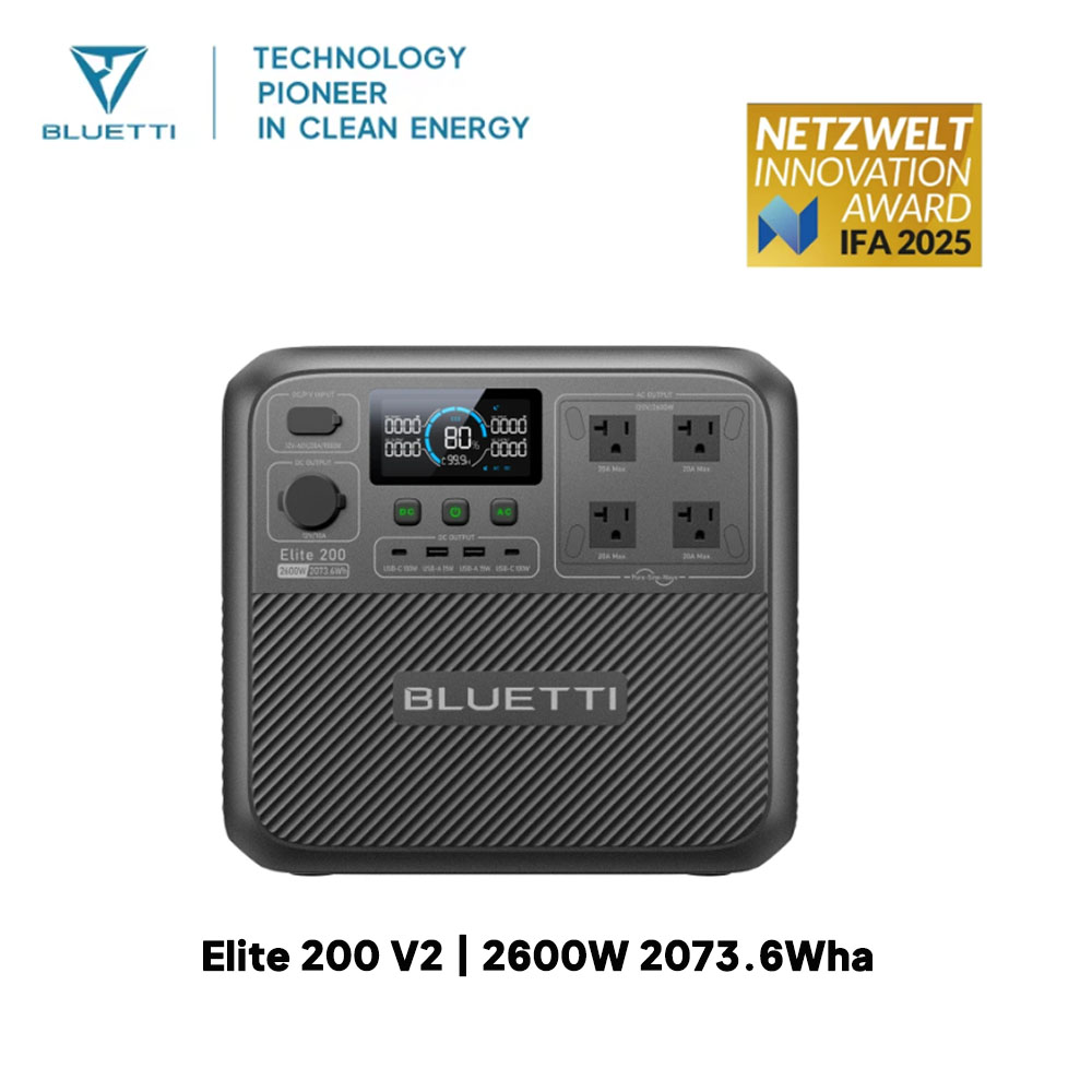 【Renew】BLUETTI Elite 200 V2 Po - Outdoor Powerwall recension och pris