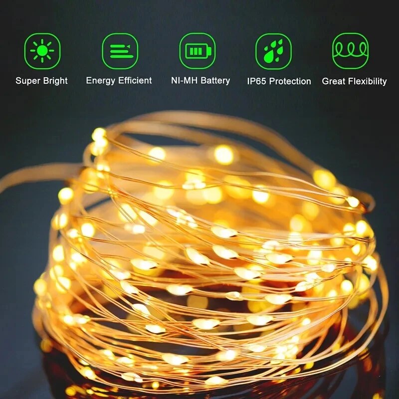 100 LED Solar Fairy Waterproof - Outdoor Power For Wedding recension och pris