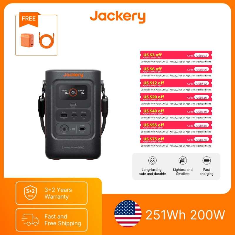 Jackery Power Bank E240DC Vers - Power Outdoor Jackery recension och pris