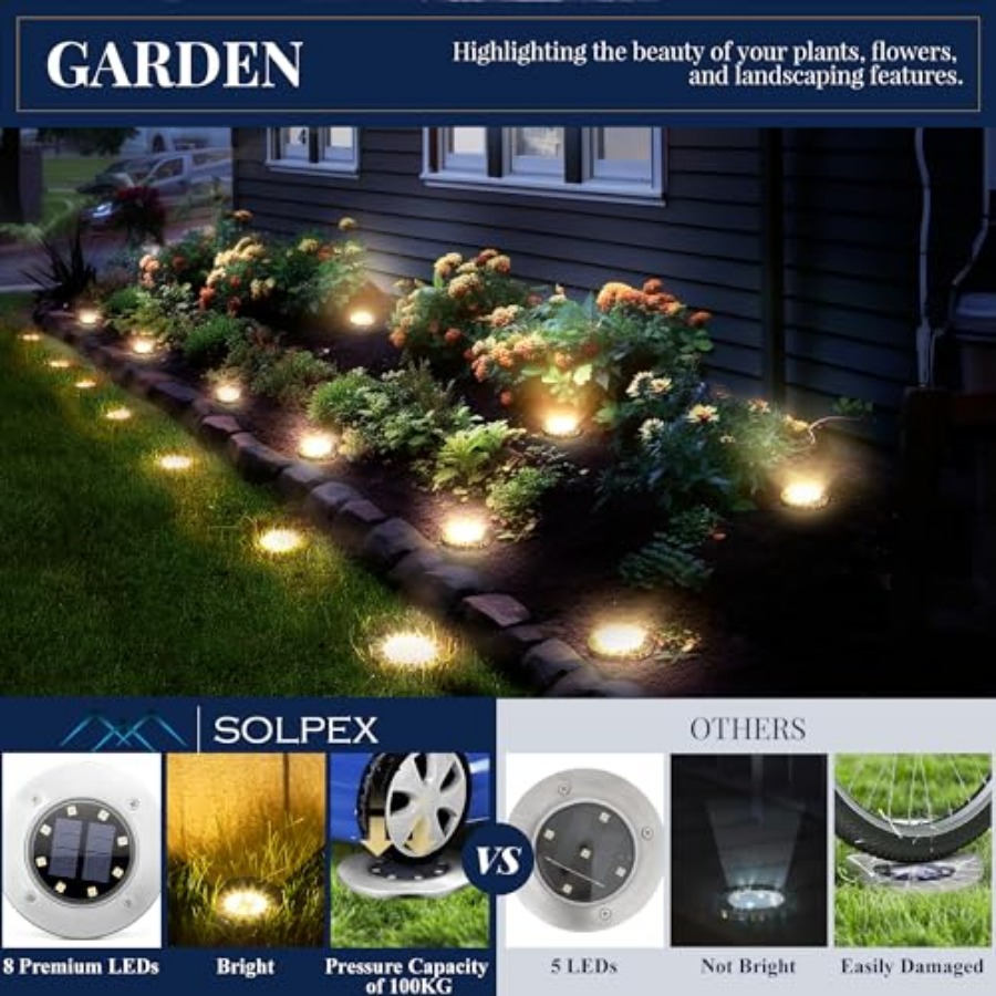 Solar Ground Lights Solar Ligh - Outdoor Power For Lights recension och pris