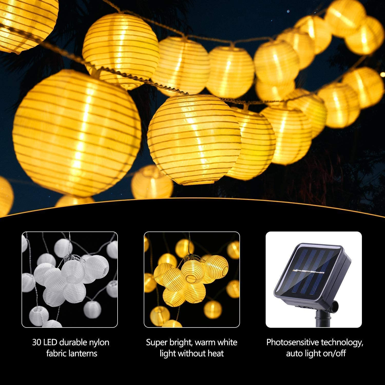 LED Solar Lantern String Light - Outdoor Power For Wedding recension och pris